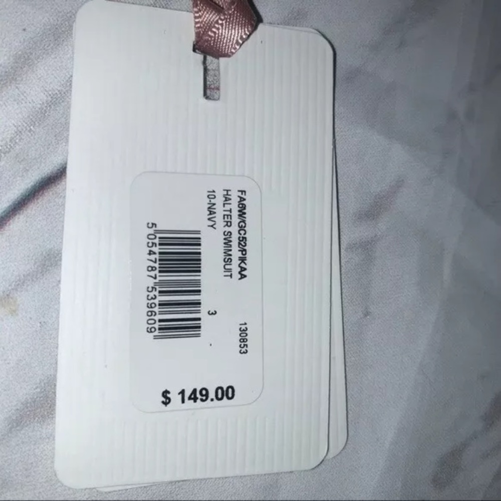 Ted Baker London Pikaa Halter One Piece Swim in Navy Blue 6 - Picture 5 of 6